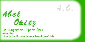 abel opitz business card