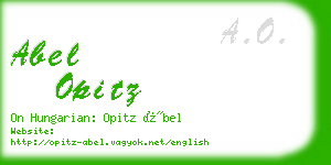 abel opitz business card